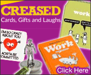 Creased Cards - a refreshing greeting cards and gifts retailer bringing you quirky cards, unusual gifts and lots of laughs!