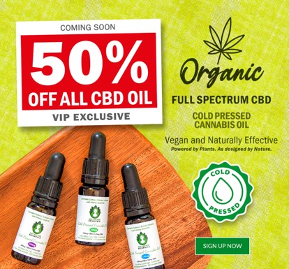 50% Off CBD Oil - Organic, Vegan and highly effective