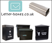 Letterboxes and postboxes in various colours and available personalised in the UK
