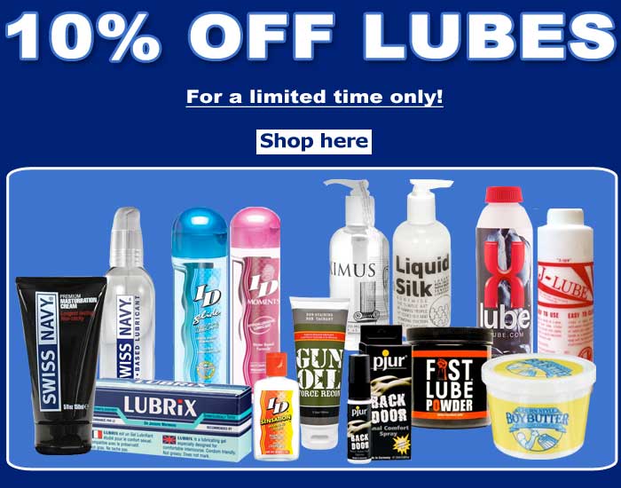 lube sale, 10% off ALL lube