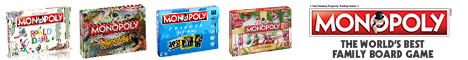 Monopoly board game, family game, family board game